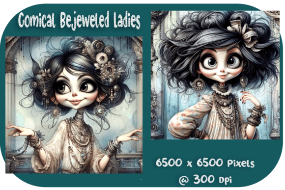 Download Comical Glittering Eccentric Ladies - Eccentric Collection