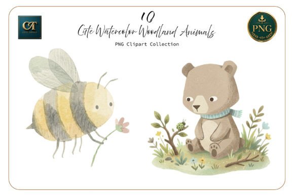 Download Cute Watercolor Woodland Animals Set - Cute watercolor Collection