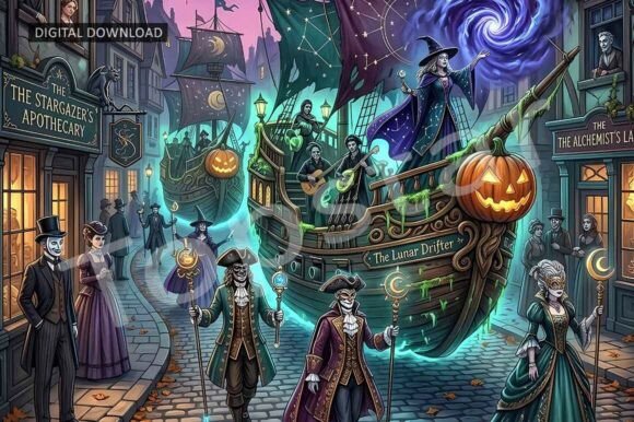 Download Ghost Pirate Ship Halloween Wall Decor - Decor Collection