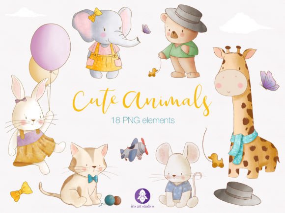 Download Cute Animals Clipart, Baby Animals PNG - Premium Bundle