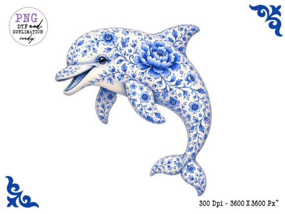 Download Chinoiserie Ocean Dolphin Clipart PNG - Dolphin clipart Collection