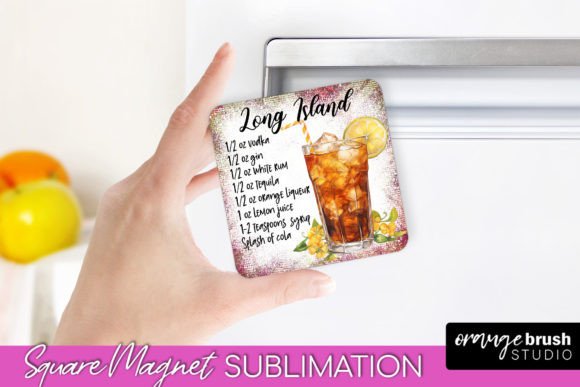 Download Cocktail Recipe Fridge Magnet PNG - Recipe Collection