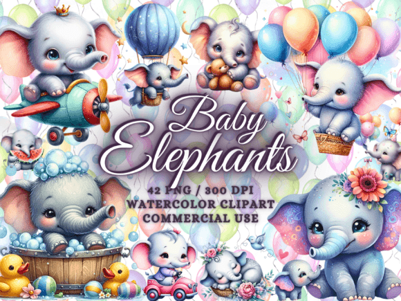 Download Baby Elephants Clipart Baby Animals Png - Premium Resources