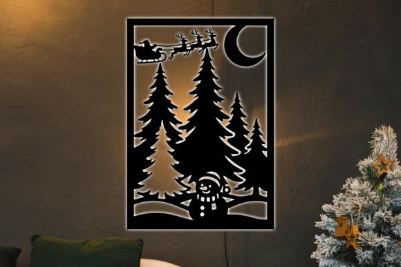 Download Laser Cut Christmas Forest Decor SVG - Decor Collection